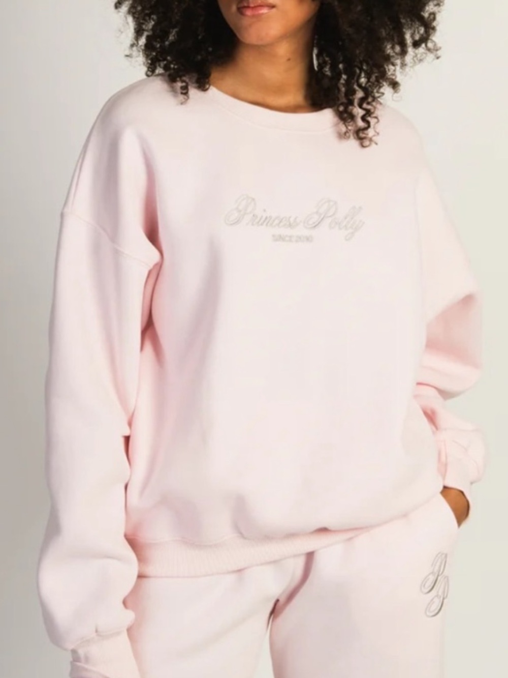 Princess Polly Pastel Pink Logo Pullover size 6